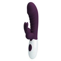PRETTY LOVE - VIBRADOR DE CONEJO TRAVIESO DE 30 FUNCIONES, MORADO