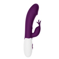 PRETTY LOVE - ROGUE MUSE VIBRADOR CON FORMA DE CONEJO CON 30 FUNCIONES, COLOR MORADO