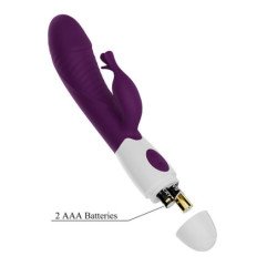 PRETTY LOVE - ROGUE MUSE VIBRADOR CON FORMA DE CONEJO CON 30 FUNCIONES, COLOR MORADO
