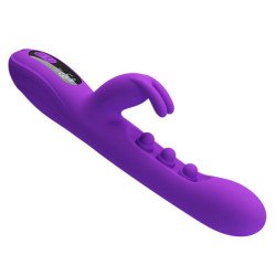 PRETTY LOVE - VIBRADOR SABIEN RABBIT CON ESTIMULACIÓN POR GOLPES Y LED MORADO