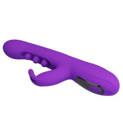PRETTY LOVE - VIBRADOR SABIEN RABBIT CON ESTIMULACIÓN POR GOLPES Y LED MORADO