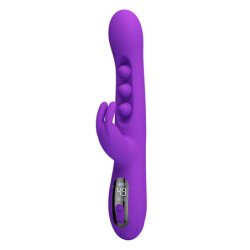 PRETTY LOVE - VIBRADOR SABIEN RABBIT CON ESTIMULACIÓN POR GOLPES Y LED MORADO
