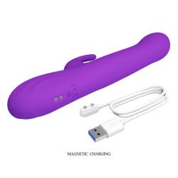 PRETTY LOVE - VIBRADOR SABIEN RABBIT CON ESTIMULACIÓN POR GOLPES Y LED MORADO