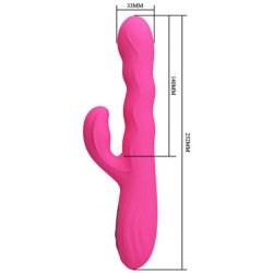 PRETTY LOVE - VIBRADOR MULTIFUNCIONAL DE CONEJO PARA INVIERNO CON PANTALLA LED ROSA