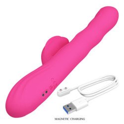 PRETTY LOVE - VIBRADOR MULTIFUNCIONAL DE CONEJO PARA INVIERNO CON PANTALLA LED ROSA