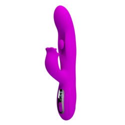 PRETTY LOVE - VIBRADOR OSCILANTE YALANDA RABBIT CON PANTALLA LED MORADO