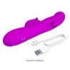 PRETTY LOVE - VIBRADOR OSCILANTE YALANDA RABBIT CON PANTALLA LED MORADO