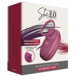 SHE.E.O - BOMBA AUTOMÁTICA ESTIMULADORA DEL CLITORAL CON EFECTO DE LAMIDO (MORADO)