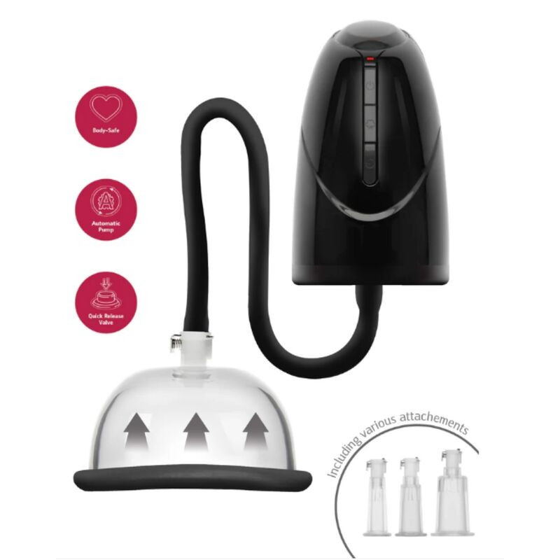 SHE.E.O - BOMBA DE VACÍO AUTOMÁTICA PARA VAGINA Y CLÍTORIS NEGRA