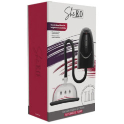 SHE.E.O - BOMBA DE VACÍO AUTOMÁTICA PARA VAGINA Y CLÍTORIS NEGRA