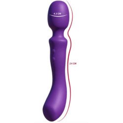 SHE.E.O - VARITA MASAJEADORA VIBRATORIA DE DOBLE EXTREMO MORADA