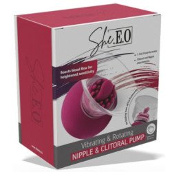 SHE.E.O - BOMBA VIBRATORIA Y ROTATIVA PARA PEZONES Y CLÍTORIS