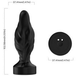 ARMONY - VIBRADOR Y TAPÓN ANAL CON CONTROL REMOTO NEGRO