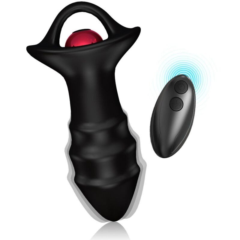 ARMONY - VIBRADOR DE DEDOS Y TAPÓN ANAL KYLIN CON CONTROL REMOTO NEGRO