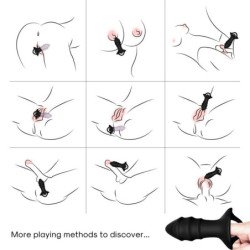 ARMONY - VIBRADOR DE DEDOS Y TAPÓN ANAL KYLIN CON CONTROL REMOTO NEGRO