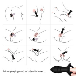 ARMONY - VIBRADOR DE DEDOS Y TAPÓN ANAL KYLIN CON CONTROL REMOTO NEGRO