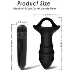 ARMONY - VIBRADOR DE DEDOS Y TAPÓN ANAL KYLIN CON CONTROL REMOTO NEGRO
