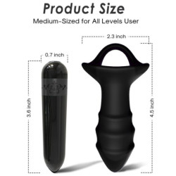ARMONY - VIBRADOR DE DEDOS Y TAPÓN ANAL KYLIN CON CONTROL REMOTO NEGRO