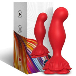 ARMONY - VIBRADOR ROSA Y TAPÓN ANAL CON CONTROL REMOTO ROJO