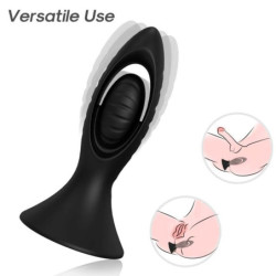 ARMONY - VIBRADOR Y TAPÓN ANAL DE SILICONA NEGRA