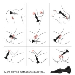 ARMONY - VIBRADOR Y TAPÓN ANAL CON CONTROL REMOTO NEGRO