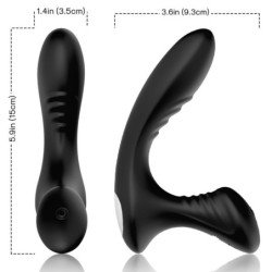 ARMONY - VIBRADOR ANAL DE PRÓSTATA STORM CON TAPÓN Y CONTROL REMOTO NEGRO