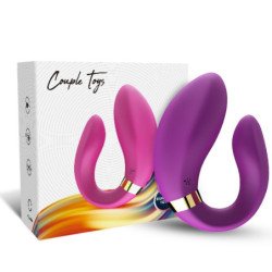 ARMONY - VIBRADOR EN FORMA DE MEDIA LUNA PARA PAREJAS CON CONTROL REMOTO, COLOR MORADO