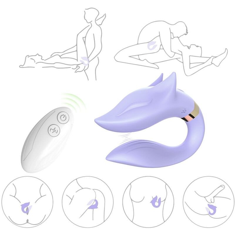 ARMONY - VIBRADOR FOX PARA PAREJAS CON CONTROL REMOTO MORADO