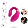 ARMONY - VIBRADOR EN FORMA DE MEDIA LUNA PARA PAREJAS CON CONTROL REMOTO, COLOR FUCSIA