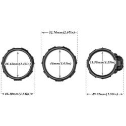 ARMONY - ANILLOS CALAVERA DE SILICONA NEGRA