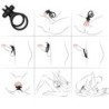 ARMONY - ANILLO VIBRADOR DOBLE TRAVELER PARA PAREJAS, COLOR CONEJO NEGRO