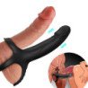 ARMONY - DILDO CON ANILLO Y VIBRADOR NEGRO