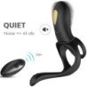 ARMONY - ANILLO VIBRADOR JOY JUMPER PARA PAREJAS Y TAPÓN ANAL CON CONTROL REMOTO NEGRO