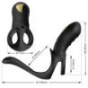 ARMONY - ANILLO VIBRADOR JOY JUMPER PARA PAREJAS Y TAPÓN ANAL CON CONTROL REMOTO NEGRO