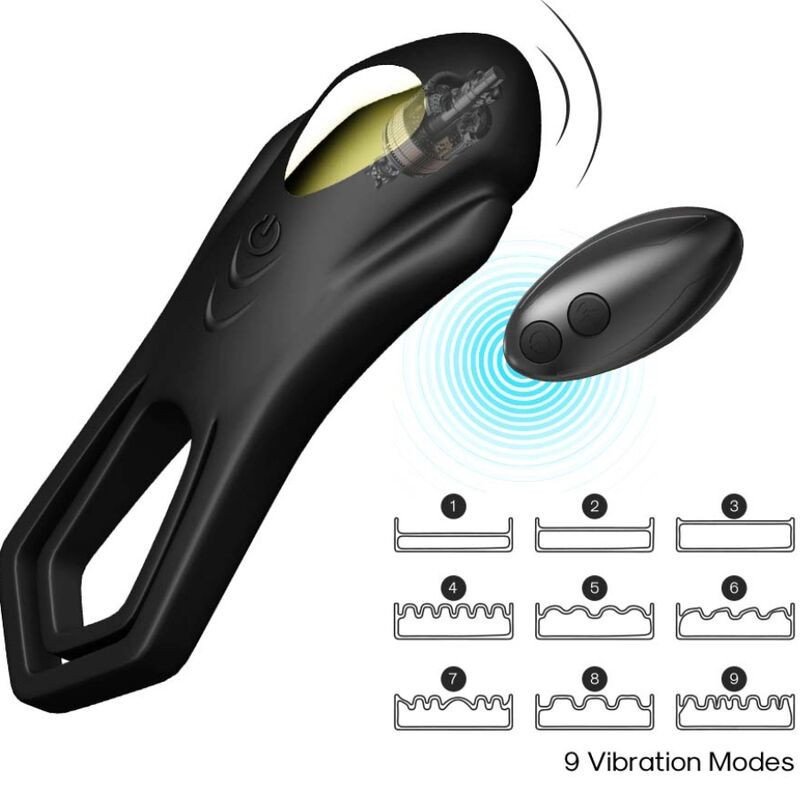 ARMONY - VIBRADOR ROADSTER DE DOBLE ANILLO CON CONTROL REMOTO NEGRO