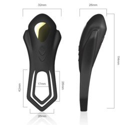 ARMONY - VIBRADOR ROADSTER DE DOBLE ANILLO CON CONTROL REMOTO NEGRO