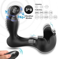 ARMONY - VIBRADOR ANAL Y ESTIMULADOR DE TESTÍCULOS CON CONTROL REMOTO, COLOR NEGRO