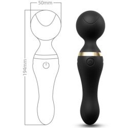 ARMONY - MASAJEADOR Y VIBRADOR FREEZA CON CABEZAL SUPERFLEXIBLE NEGRO