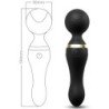 ARMONY - MASAJEADOR Y VIBRADOR FREEZA CON CABEZAL SUPERFLEXIBLE NEGRO