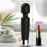 ARMONY - MASAJEADOR Y VIBRADOR CARTERO CON CABEZAL SÚPER FLEXIBLE, COLOR NEGRO