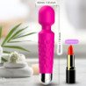 ARMONY - MASAJEADOR Y VIBRADOR CARTERO CON CABEZAL SÚPER FLEXIBLE, COLOR FUCSIA