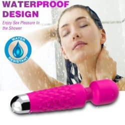 ARMONY - MASAJEADOR Y VIBRADOR CARTERO CON CABEZAL SÚPER FLEXIBLE, COLOR FUCSIA