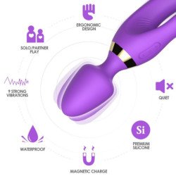 ARMONY - MASAJEADOR Y VIBRADOR CONEJO MORADO