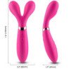 ARMONY - MASAJEADOR Y VIBRADOR EN FORMA DE Y CON DOBLE CABEZAL, COLOR FUCSIA