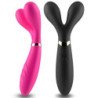 ARMONY - MASAJEADOR Y VIBRADOR EN FORMA DE Y CON DOBLE CABEZAL, COLOR FUCSIA