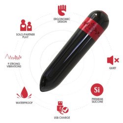 ARMONY - VIBRADOR COHETE BALA CON CONTROL REMOTO NEGRO
