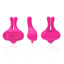 ARMONY - PINZAS MAGNÉTICAS VIBRATORIAS PARA PEZONES CON FORMA DE CONEJO, COLOR ROSA