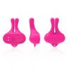 ARMONY - PINZAS MAGNÉTICAS VIBRATORIAS PARA PEZONES CON FORMA DE CONEJO, COLOR ROSA