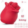 ARMONY - VIBRADOR DE CLÍTORIS ROJO CON 10 MODOS DE ESPECIALIZACIÓN LAMIDAS