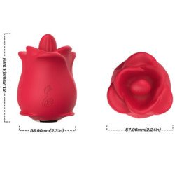 ARMONY - VIBRADOR DE CLÍTORIS ROJO CON 10 MODOS DE ESPECIALIZACIÓN LAMIDAS
